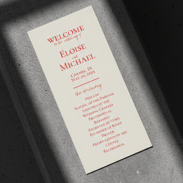 ミニマエレガントリスト手書き結婚式 プログラム