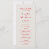 ミニマエレガントリスト手書き結婚式 プログラム (正面)