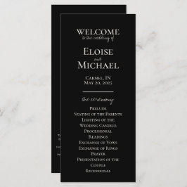 ミニマエレガントリスト手書き結婚式 プログラム