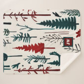 ミニマエレガントリスト抽象芸術林モノグラム シェルパブランケット (正面(横))