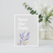 ミニマエレガントリスト日付のカー結婚ドを保存 ポストカード (スタンド正面)