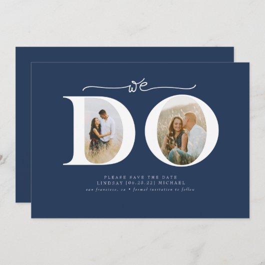 ミニマエレガントリスト日付2の写真を保存する セーブザデート (正面/裏面)