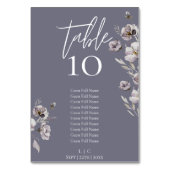 ミニマエレガントリスト暗い灰色の水色10ゲスト テーブルナンバー (正面)