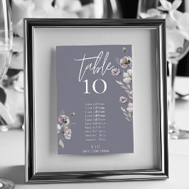 ミニマエレガントリスト暗い灰色の水色10ゲスト テーブルナンバー