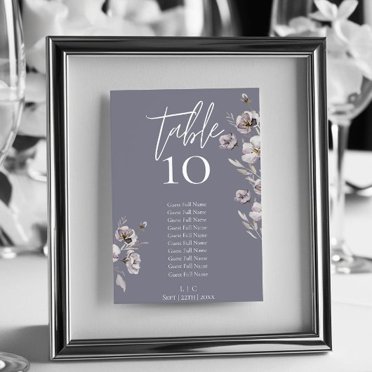 ミニマエレガントリスト暗い灰色の水色10ゲスト テーブルナンバー