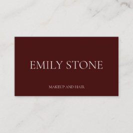 ミニマエレガントリスト暗赤色プロフェッショナル写真 名刺