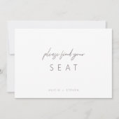 ミニマエレガントリスト書があなたの座席の看板を見つける (正面)