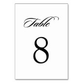 ミニマエレガントリスト書ホワ結婚イト テーブルナンバー (正面)