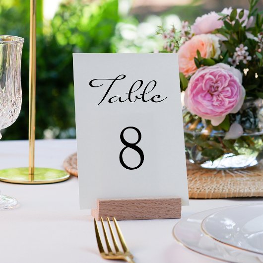ミニマエレガントリスト書ホワ結婚イト テーブルナンバー