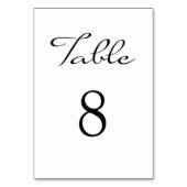 ミニマエレガントリスト書ホワ結婚イト テーブルナンバー (正面)
