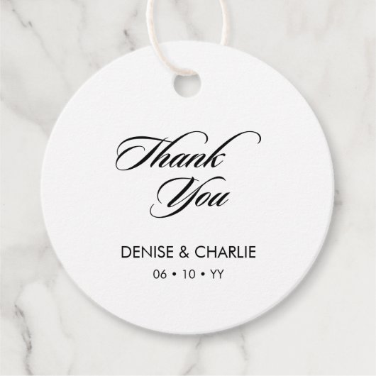 ミニマエレガントリスト書ホワ結婚イト フェイバータグ (正面)