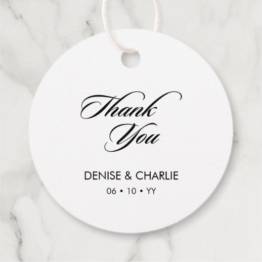 ミニマエレガントリスト書ホワ結婚イト フェイバータグ (裏面)