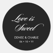 ミニマエレガントリスト書ホワ結婚イト ラウンドシール (正面)