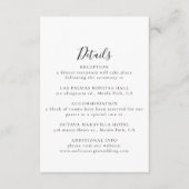 ミニマエレガントリスト書結婚の詳細 エンクロージャーカード (正面)