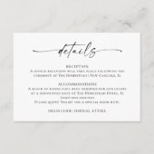 ミニマエレガントリスト書結婚の詳細 エンクロージャーカード (正面)