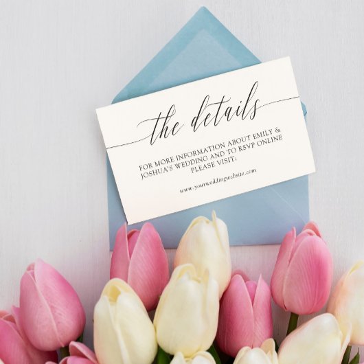 ミニマエレガントリスト書結婚の詳細 エンクロージャーカード