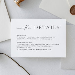 ミニマエレガントリスト書結婚の詳細 エンクロージャーカード