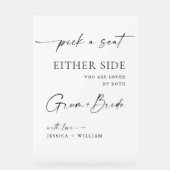 ミニマエレガントリスト書結婚道の儀式 アクリルサイン (正面)