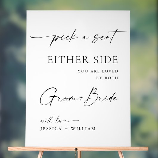 ミニマエレガントリスト書結婚道の儀式 アクリルサイン (ニュートラル)