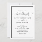 ミニマエレガントリスト書道の結婚枠 招待状 (正面)