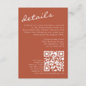 ミニマエレガントリスト書道テラコッタ結婚ズ エンクロージャーカード (正面)