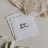 ミニマエレガントリスト書道ハッピーホリデー スタンダードカクテルナプキン