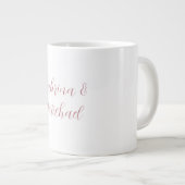 ミニマエレガントリスト書道バラ金ゴールド白 ジャンボコーヒーマグカップ (正面右)