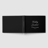 ミニマエレガントリスト書道ブラック結婚ズ ゲストブック (全面)