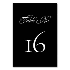 ミニマエレガントリスト書道ブラック結婚ズ テーブルナンバー