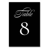 ミニマエレガントリスト書道ブラック結婚ズ テーブルナンバー (裏面)