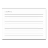 ミニマエレガントリスト書道レシピカード テーブルナンバー (裏面)