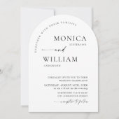 ミニマエレガントリスト書道結婚のQRコード 招待状 (正面)