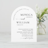 ミニマエレガントリスト書道結婚のQRコード 招待状 (スタンド正面)