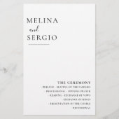 ミニマエレガントリスト書道結婚式 プログラム (正面)