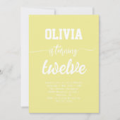 ミニマエレガントリスト書道誕生日パーティー 招待状 (正面)