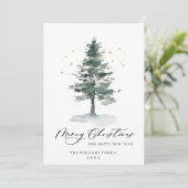 ミニマエレガントリスト松の木クリスマス3写真 シーズンカード (スタンド正面)