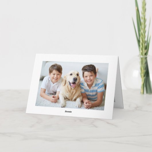 ミニマエレガントリスト松の木クリスマス3写真 シーズンカード (裏面)