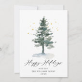 ミニマエレガントリスト松の木クリスマス3写真 シーズンカード (正面)