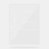 ミニマエレガントリスト歓迎結婚の アクリルサイン (正面)