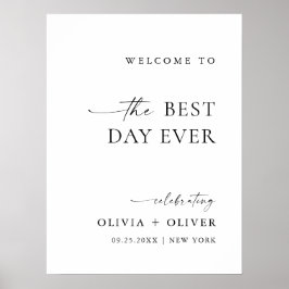ミニマエレガントリスト歓迎結婚の ポスター