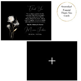 ミニマエレガントリスト正教キリスト教葬儀 サンキューカード