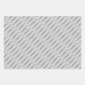 ミニマエレガントリスト母タイポグラフィ母の日 ラッピングペーパーシート (正面3)