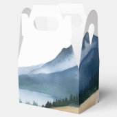 ミニマエレガントリスト水の色の山結婚の数 フェイバーボックス (オープン)