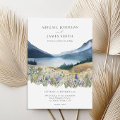 ミニマエレガントリスト水の色の山結婚の数 招待状