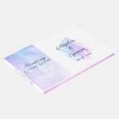 ミニマエレガントリスト水の色の青い紫結婚色 ゲストブック (コーナー)