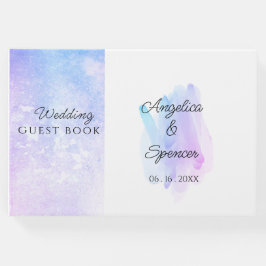 ミニマエレガントリスト水の色の青い紫結婚色 ゲストブック