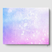 ミニマエレガントリスト水の色の青い紫結婚色 ゲストブック (裏面)