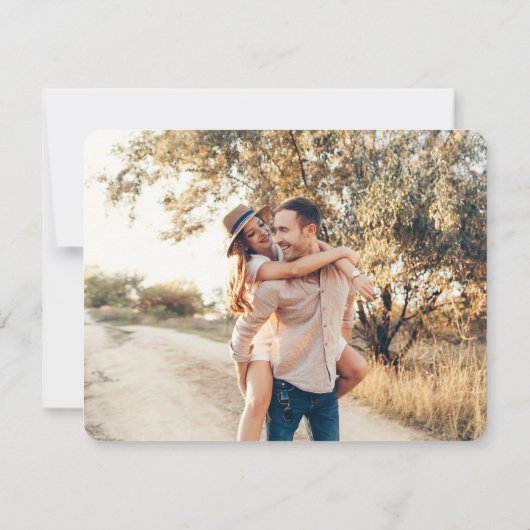 ミニマエレガントリスト洗練されたモノグラム写真 ノートカード (裏面)