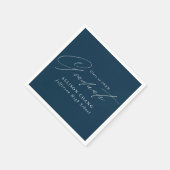 ミニマエレガントリスト海軍の卒業 スタンダードカクテルナプキン (角)