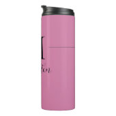 ミニマエレガントリスト深いピンクモノグラム名 タンブラー (回転右)